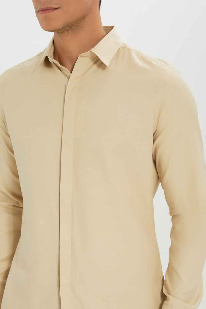 Redtag-Men-Formal-Shirt-CAPSULE-BUY,-Category:Shirts,-Colour:Beige,-Deals:New-In,-Dept:Menswear,-Filter:Men's-Clothing,-Men-Shirts,-New-In-Men-APL,-Non-Sale,-Section:Men,-W22A-Men's-