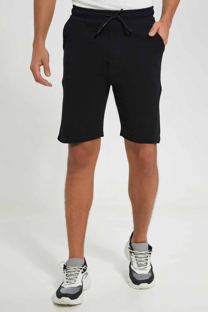 Redtag-Men-Black-Loungewear-Shorts-Category:Shorts,-Colour:Black,-Deals:New-In,-Filter:Men's-Clothing,-Men-Shorts,-New-In-Men-APL,-Non-Sale,-Section:Men,-W22A-Men's-