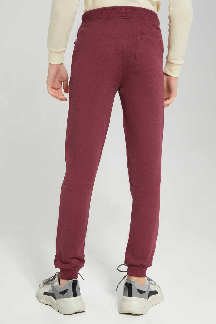 Redtag-Boys-Burgundy-Table-Active-Pants-BSR-Joggers,-Category:Joggers,-Colour:Burgundy,-Deals:New-In,-Dept:Boys,-Filter:Senior-Boys-(8-to-14-Yrs),-New-In-BSR-APL,-Non-Sale,-Section:Boys-(0-to-14Yrs),-TBL,-W22B-Senior-Boys-9 to 14 Years