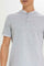 Redtag-Men-Grey-Mellange-Baseball-Collar-Polo-Shirt-Category:Polo-T-Shirts,-Colour:Grey,-Deals:New-In,-Dept:Menswear,-Filter:Men's-Clothing,-Men-Polo-T-Shirts,-New-In-Men-APL,-Non-Sale,-S23B,-Section:Men,-TBL-Men's-
