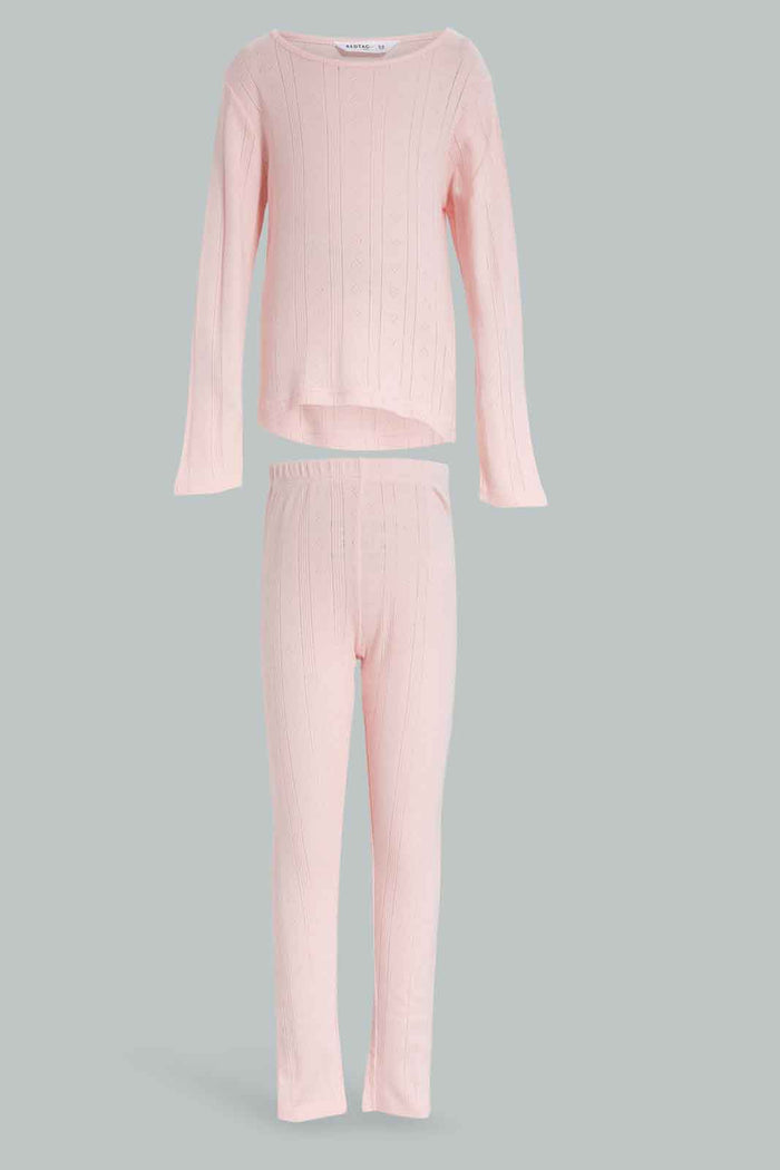 Redtag-Girls-Lt.Pink-Thermal-Set-365,-Category:Thermals,-Colour:Apricot,-Deals:New-In,-Dept:Girls,-Filter:Girls-(2-to-8-Yrs),-GIR-Thermals,-New-In-GIR-APL,-Non-Sale,-Section:Girls-(0-to-14Yrs)-Girls-2 to 8 Years