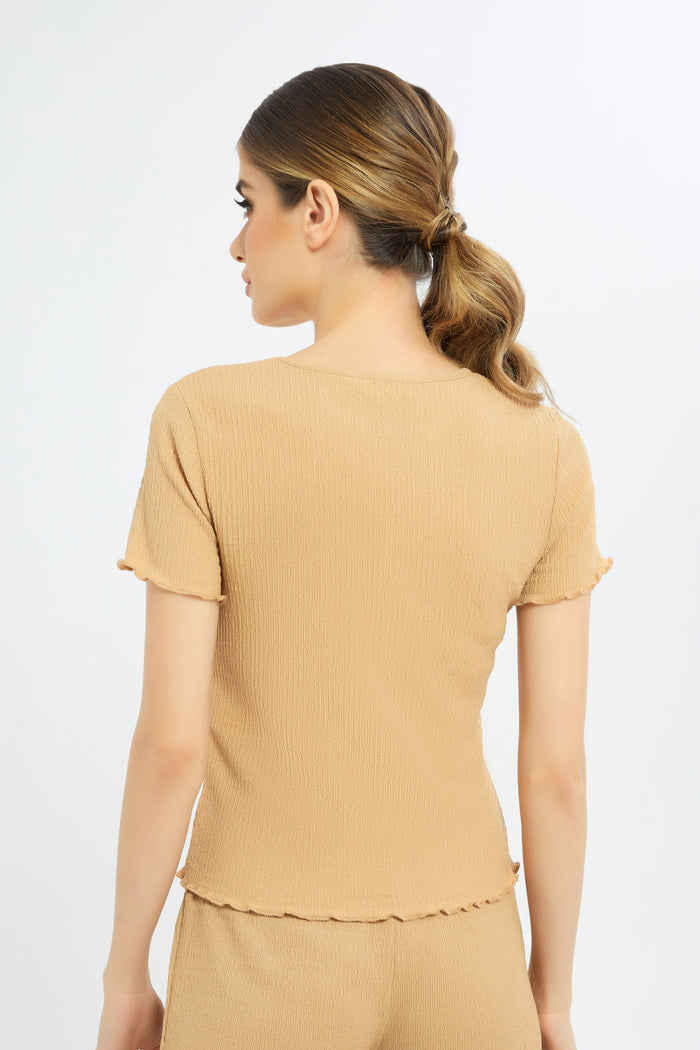 Redtag-Women-Sand-Tops-Category:Tops,-Colour:Sand,-Deals:New-In,-Dept:Ladieswear,-Filter:Women's-Clothing,-LDC,-LDC-Tops,-New-In-LDC-APL,-Non-Sale,-S23B,-Section:Women,-TBL-Women's-