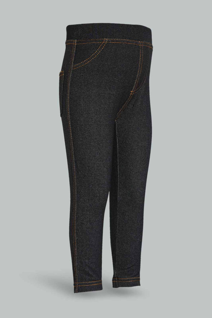 Redtag-Girls-Black-Wash-Knitted-Jegging-Category:Jeggings,-Colour:Black,-Deals:New-In,-Dept:Girls,-Filter:Infant-Girls-(3-to-24-Mths),-ING-Jeggings,-New-In-ING-APL,-Non-Sale,-S23A,-Section:Girls-(0-to-14Yrs),-VLM-Infant-Girls-3 to 24 Months