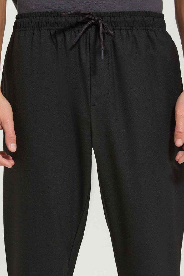 Redtag-Men-Black-Pull-On-Trousers-CAPSULE-BUY,-Category:Trousers,-Colour:Black,-Deals:New-In,-Dept:Menswear,-Filter:Men's-Clothing,-Men-Trousers,-New-In-Men-APL,-Non-Sale,-S23A,-Section:Men-Men's-