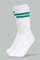 Redtag-Boys-White-W/-Green-Stripes-Crew-Length-Socks-365,-BSR-Socks,-Category:Socks,-Colour:Green,-Deals:New-In,-FIFA,-Filter:Senior-Boys-(8-to-14-Yrs),-New-In-BSR-APL,-Non-Sale,-Section:Boys-(0-to-14Yrs)-Senior-Boys-9 to 14 Years