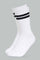 Redtag-Boys--White-W/-Black-Stripes-Crew-Length-Socks-365,-BSR-Socks,-Category:Socks,-Colour:Black,-Deals:New-In,-FIFA,-Filter:Senior-Boys-(8-to-14-Yrs),-New-In-BSR-APL,-Non-Sale,-Section:Boys-(0-to-14Yrs)-Senior-Boys-9 to 14 Years