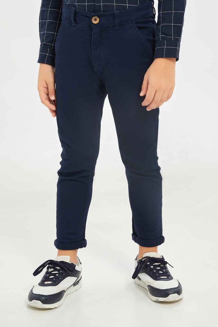 Redtag-Boys-Navy-Chino-Trouser-BOY-Trousers,-Category:Trousers,-Colour:Navy,-Deals:New-In,-Dept:Boys,-Filter:Boys-(2-to-8-Yrs),-New-In-BOY-APL,-Non-Sale,-S23B,-Section:Boys-(0-to-14Yrs),-VLM-Boys-2 to 8 Years