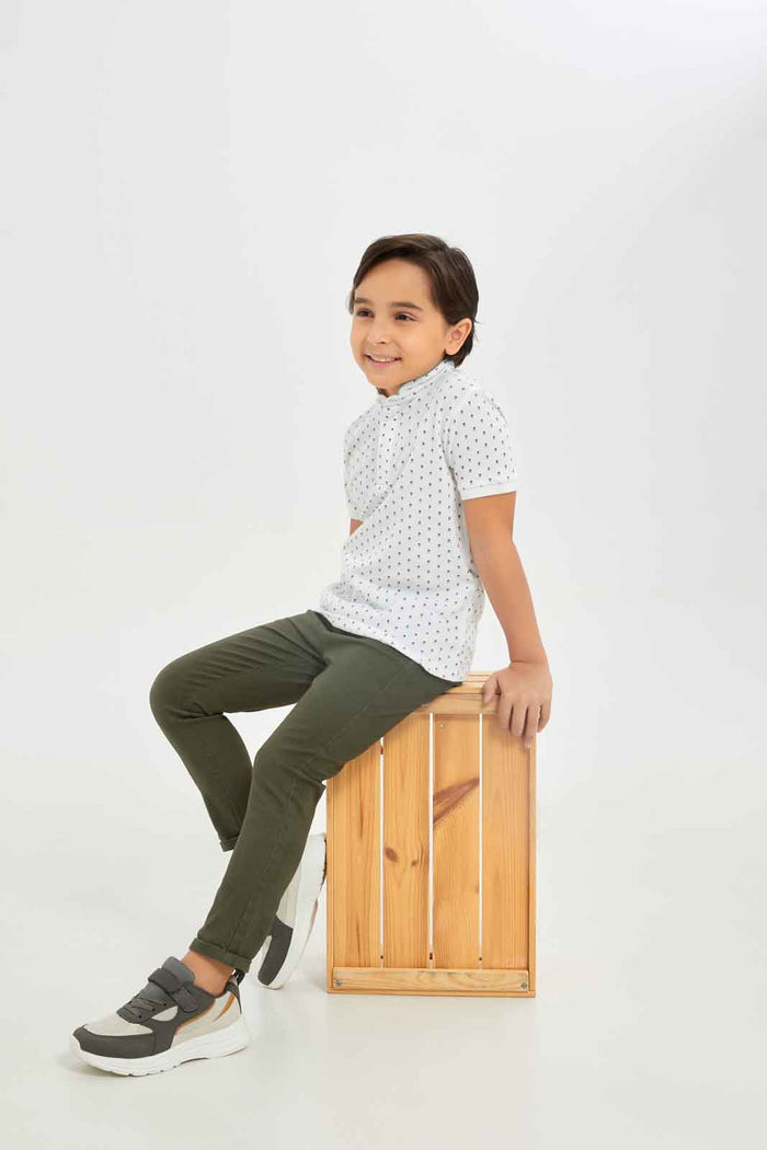 Redtag-Boys-Olive-Chino-Trouser-BOY-Trousers,-Category:Trousers,-Colour:Olive,-Deals:New-In,-Dept:Boys,-Filter:Boys-(2-to-8-Yrs),-New-In-BOY-APL,-Non-Sale,-S23B,-Section:Boys-(0-to-14Yrs),-VLM-Boys-2 to 8 Years