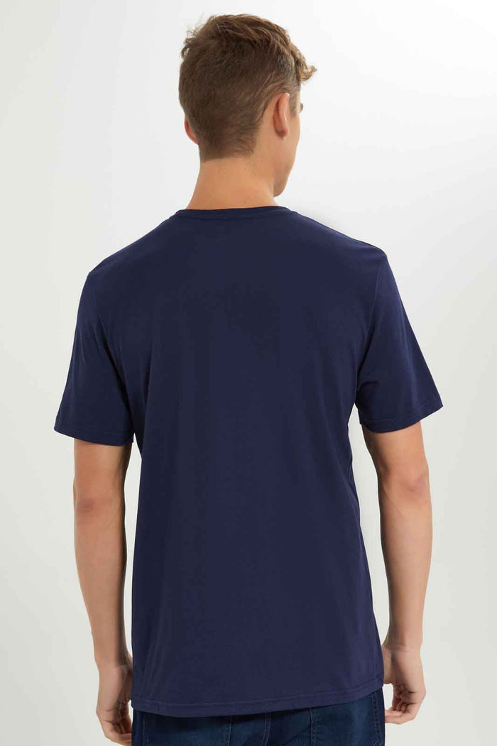 Redtag-Men-Navy-Graphic-T-Shirt-Category:T-Shirts,-Colour:Navy,-Deals:New-In,-Dept:Menswear,-Filter:Men's-Clothing,-Men-T-Shirts,-New-In-Men-APL,-Non-Sale,-S23A,-Section:Men,-TBL-Men's-
