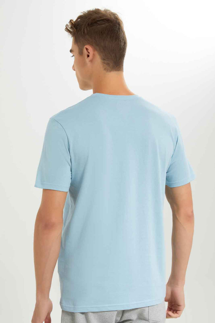 Redtag-Men-Sky-Blue-Graphic-T-Shirt-Category:T-Shirts,-Colour:Sky-Blue,-Deals:New-In,-Dept:Menswear,-Filter:Men's-Clothing,-Men-T-Shirts,-New-In-Men-APL,-Non-Sale,-S23A,-Section:Men,-TBL-Men's-