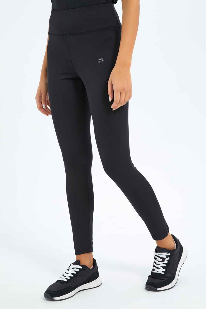 Redtag-Women-Black-Performance-Fabric-Active-With-Placement-Print-Category:Joggers,-Colour:Black,-Deals:2-FOR-69,-Deals:New-In,-Dept:Ladieswear,-Filter:Women's-Clothing,-New-In-Women-APL,-Non-Sale,-S23A,-Section:Women,-Women-Joggers-Women's-