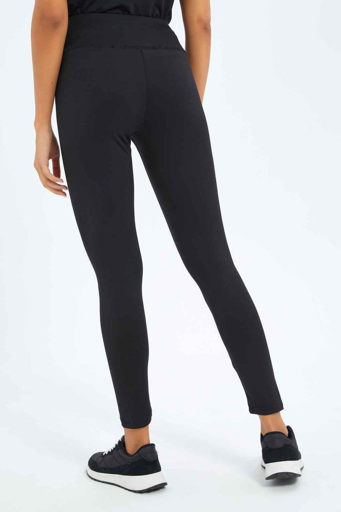 Redtag-Women-Black-Performance-Fabric-Active-With-Placement-Print-Category:Joggers,-Colour:Black,-Deals:2-FOR-69,-Deals:New-In,-Dept:Ladieswear,-Filter:Women's-Clothing,-New-In-Women-APL,-Non-Sale,-S23A,-Section:Women,-Women-Joggers-Women's-