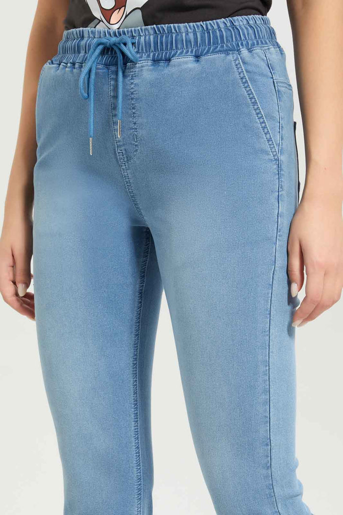 Redtag-Women-Light-Wash-Knit-Jogger-Category:Jeggings,-Colour:Light-Wash,-Deals:New-In,-Dept:Ladieswear,-Filter:Women's-Clothing,-FIT-WALL-(FTW),-New-In-Women-APL,-Non-Sale,-S23A,-Section:Women,-Women-Jeggings-Women's-