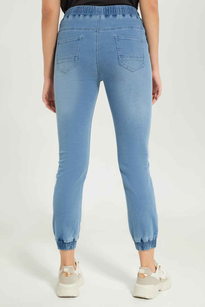 Redtag-Women-Light-Wash-Knit-Jogger-Category:Jeggings,-Colour:Light-Wash,-Deals:New-In,-Dept:Ladieswear,-Filter:Women's-Clothing,-FIT-WALL-(FTW),-New-In-Women-APL,-Non-Sale,-S23A,-Section:Women,-Women-Jeggings-Women's-