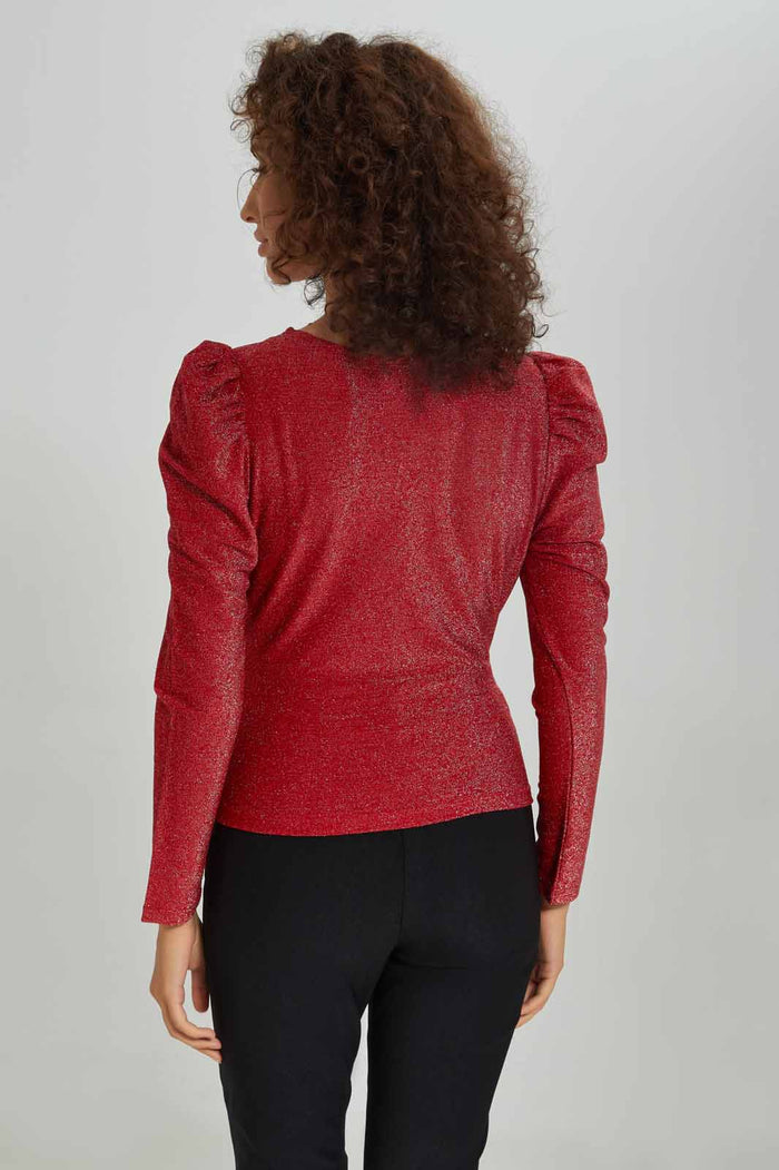 Redtag-Women-Front-Crossover-Detail-Top-Category:Tops,-Colour:Red,-Deals:New-In,-Dept:Ladieswear,-FF,-Filter:Women's-Clothing,-New-In-Women-APL,-Non-Sale,-S23A,-Section:Women,-Women-Tops-Women's-