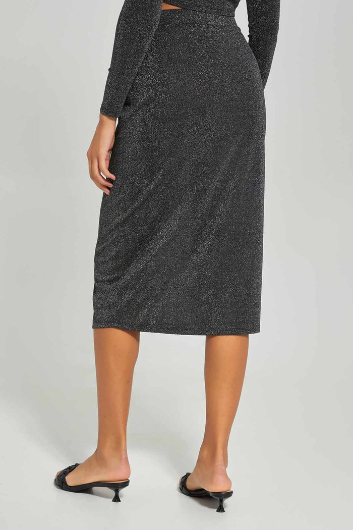 Redtag-Women-Lurex-Pencil-Skirt-Category:Skirts,-Colour:Black,-Deals:New-In,-Dept:Ladieswear,-FF,-Filter:Women's-Clothing,-New-In-Women-APL,-Non-Sale,-S23A,-Section:Women,-Women-Skirts-Women's-