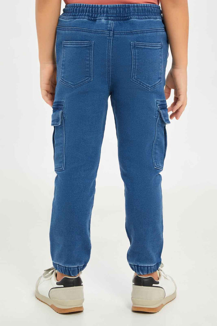 Redtag-Boys-Mid-Wash-Cargo-Pull-On-Jogger-BOY-Jeans,-Category:Jeans,-Colour:Blue,-Deals:New-In,-Dept:Boys,-Filter:Boys-(2-to-8-Yrs),-New-In-BOY-APL,-Non-Sale,-S23B,-Section:Boys-(0-to-14Yrs)-Boys-2 to 8 Years