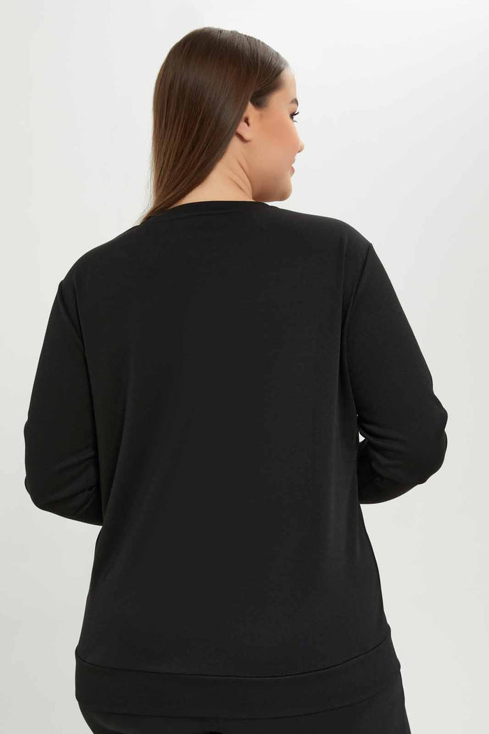 Redtag-Women-Black-Graphic-Printed-Sweatshirt-Category:Sweatshirts,-Colour:Black,-Deals:New-In,-Dept:Ladieswear,-Filter:Plus-Size,-LDP-Sweatshirts,-New-In-LDP-APL,-Non-Sale,-S23A,-Section:Women-Women's-