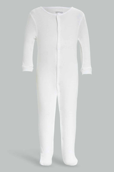 White clearance plain sleepsuit