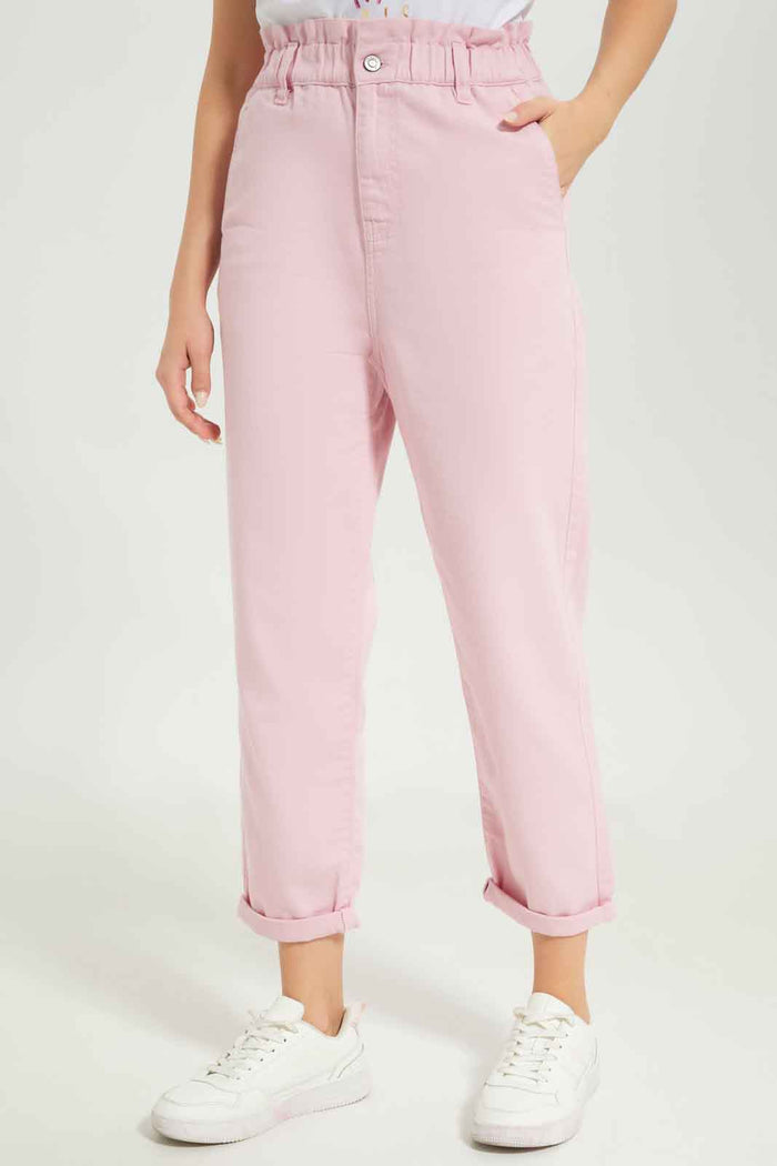 Redtag-Women-Pink-Paper-Bag-Jeans-Category:Jeans,-Colour:Apricot,-Deals:New-In,-Dept:Ladieswear,-Filter:Women's-Clothing,-New-In-Women-APL,-Non-Sale,-S23A,-Section:Women,-TBL,-Women-Jeans-Women's-