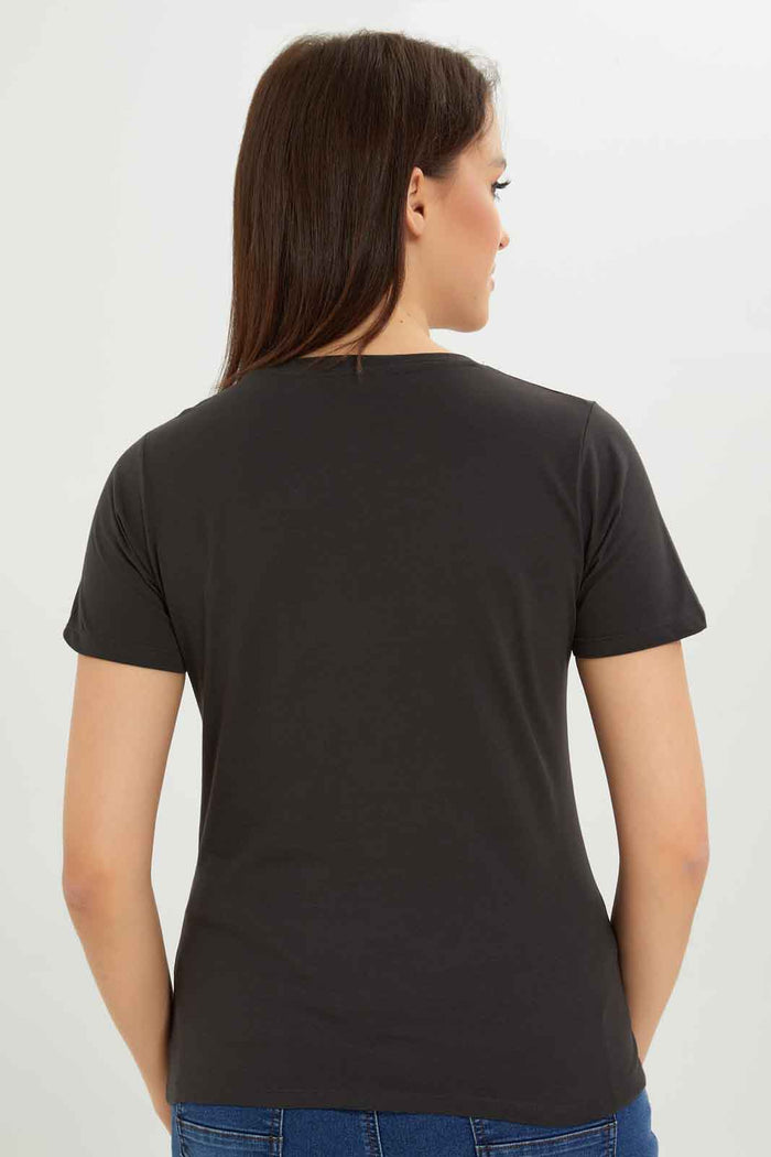 Redtag-Women-Acid-Wash-Lady-Sketch-Embellished-T-Shirt-Category:T-Shirts,-Colour:Charcoal,-Deals:New-In,-Dept:Ladieswear,-Filter:Women's-Clothing,-New-In-Women-APL,-Non-Sale,-S23A,-Section:Women,-TBL,-Women-T-Shirts-Women's-