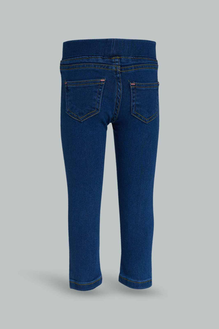 Redtag-Girls-Dark-Wash-Basic-Jegging-Category:Jeggings,-Colour:Dark-Wash,-Deals:New-In,-Dept:Girls,-Filter:Infant-Girls-(3-to-24-Mths),-ING-Jeggings,-New-In-ING-APL,-Non-Sale,-S23A,-Section:Girls-(0-to-14Yrs),-VLM-Infant-Girls-3 to 24 Months