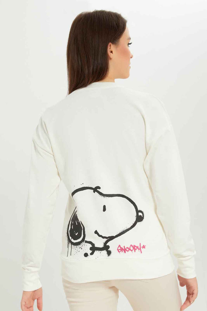 Redtag-Women-White-Snoopy-Printed-Sweatshirt-Category:Sweatshirts,-Colour:White,-Deals:New-In,-Dept:Ladieswear,-Filter:Women's-Clothing,-New-In-Women-APL,-Non-Sale,-S23A,-Section:Women,-TBL,-Women-Sweatshirts-Women's-