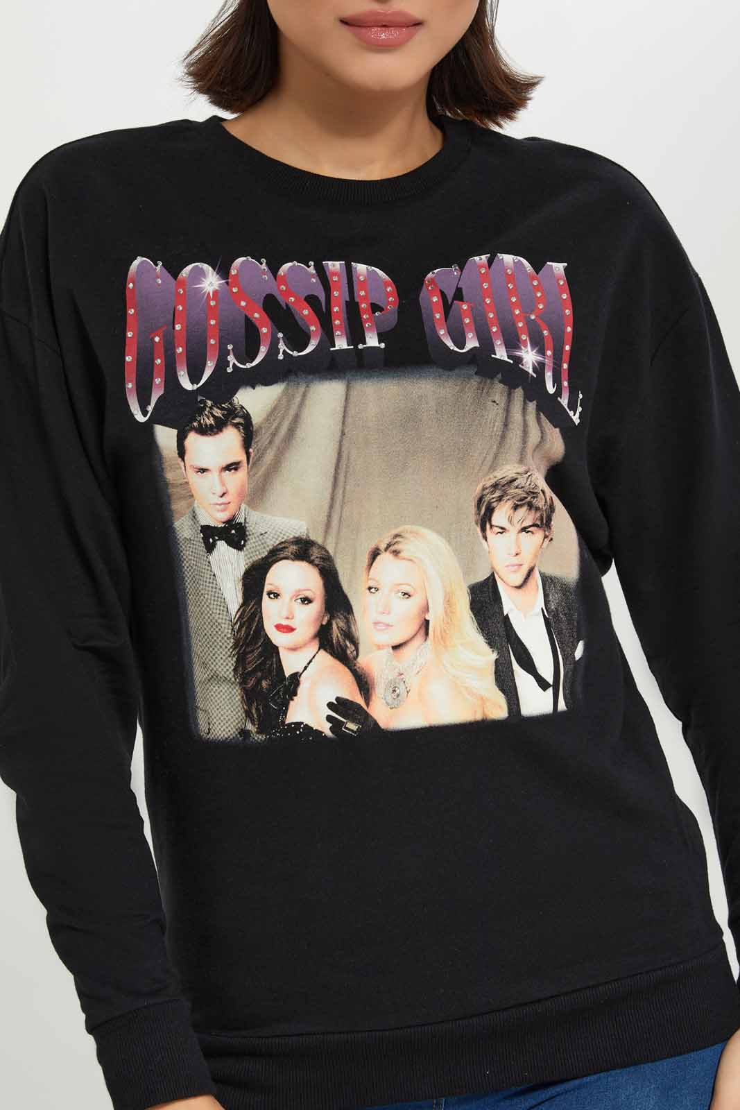 Gossip Girl Pictures Of Characters Women's Black Long Sleeve Sweatshirt-xxl  : Target