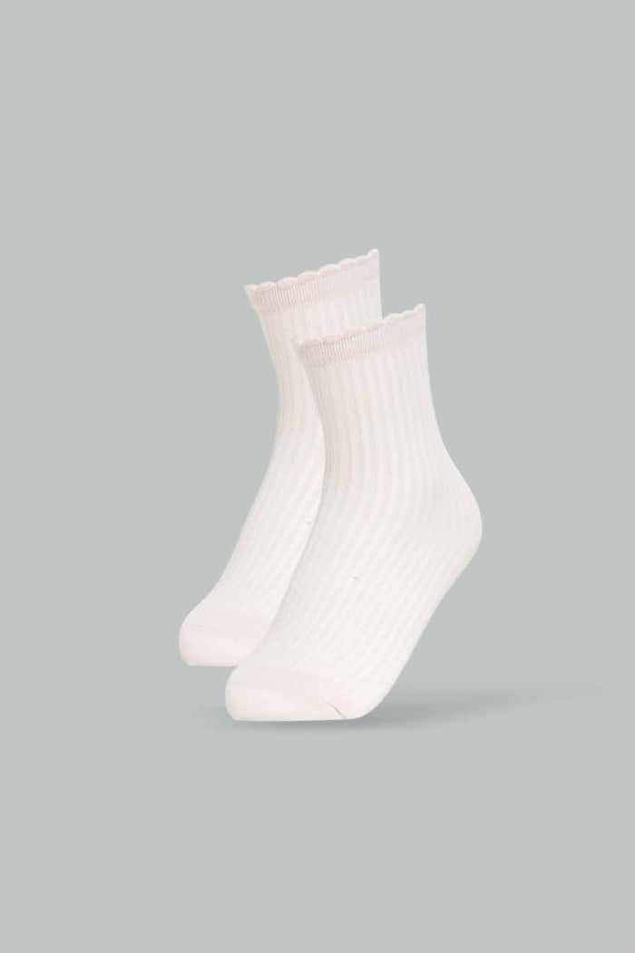 Redtag-Girls-3Pk-Rib-Socks---Pink-365,-Category:Socks,-Colour:Apricot,-Deals:New-In,-Dept:Girls,-Filter:Girls-(2-to-8-Yrs),-GIR-Socks,-New-In-GIR-APL,-Non-Sale,-Section:Girls-(0-to-14Yrs)-Girls-2 to 8 Years