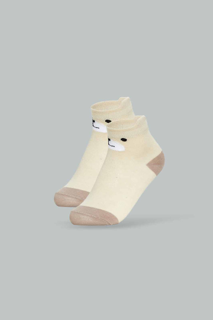 Redtag-Girls-3Pk-Ankle-Grazer---Oatmeal-Melange-365,-Category:Socks,-Colour:Brown,-Deals:New-In,-Dept:Girls,-Filter:Girls-(2-to-8-Yrs),-GIR-Socks,-New-In-GIR-APL,-Non-Sale,-Section:Girls-(0-to-14Yrs)-Girls-2 to 8 Years