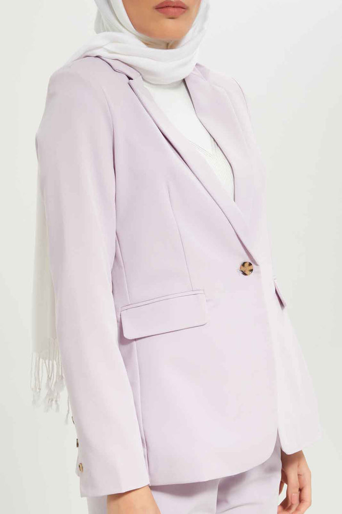 Redtag-Women-Lavender-Tailored-Jacket-Category:Jackets,-Colour:Lavender,-Deals:New-In,-Dept:Ladieswear,-Filter:Women's-Clothing,-LMC,-New-In-Women-APL,-Non-Sale,-S23A,-Section:Women,-Women-Jackets--