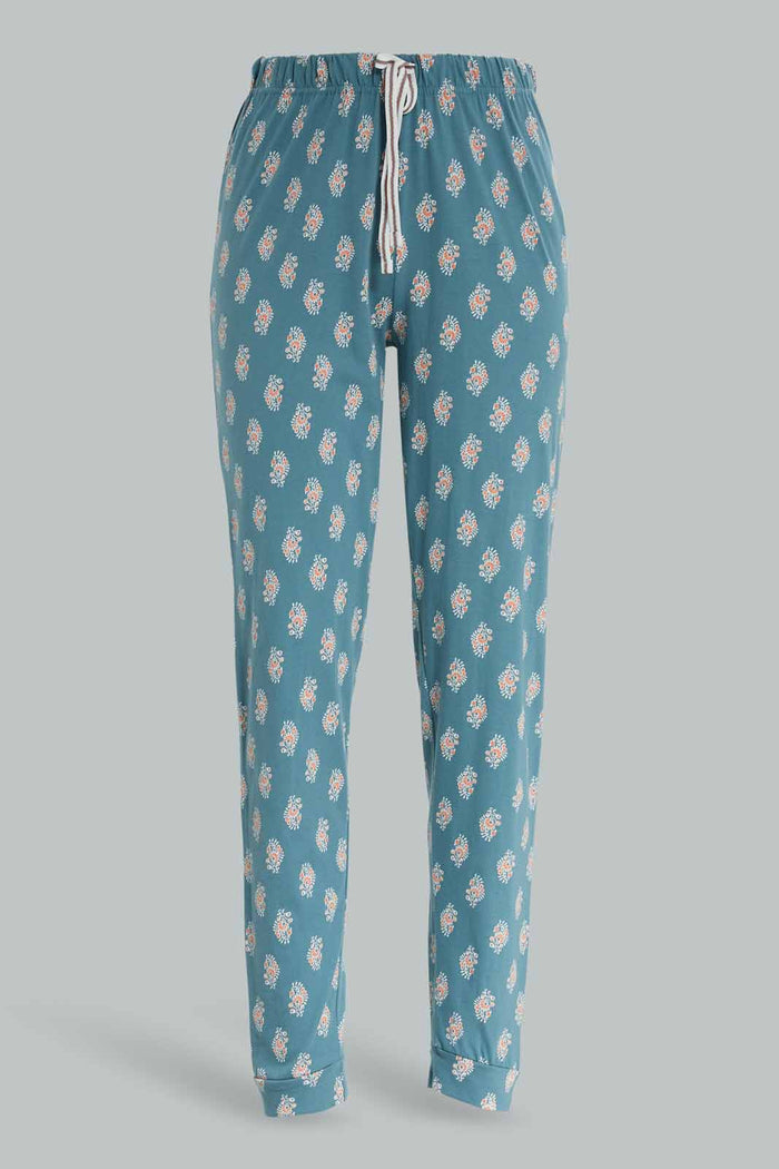 Redtag-Women-Blue-Color-Aop-Pajama-Bottom-Category:Pyjama-Bottoms,-Colour:Blue,-Deals:New-In,-Dept:Ladieswear,-Filter:Women's-Clothing,-New-In-Women-APL,-Non-Sale,-S23A,-Section:Women,-TBL,-Women-Pyjama-Bottoms--