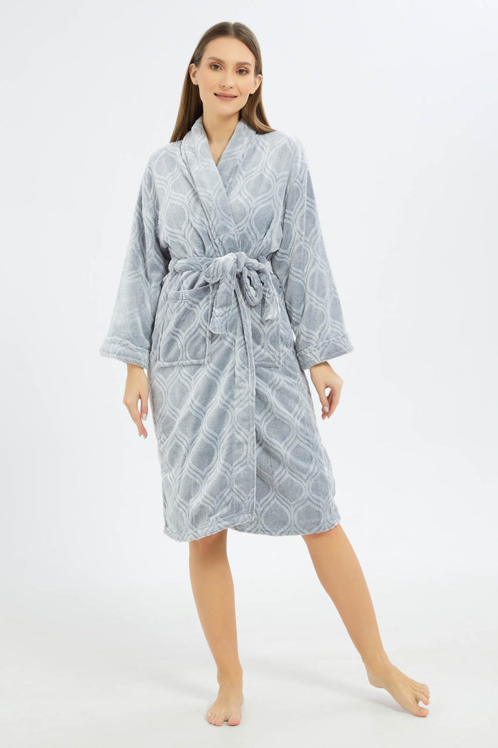 Redtag-Grey-Ultra-Soft-Bathrobe-Category:Robes,-Colour:Grey,-Deals:New-In,-Filter:Home-Bathroom,-HMW-BAC-Robes,-New-In-HMW-BAC,-Non-Sale,-S23A,-Section:Homewares-Home-Bathroom-
