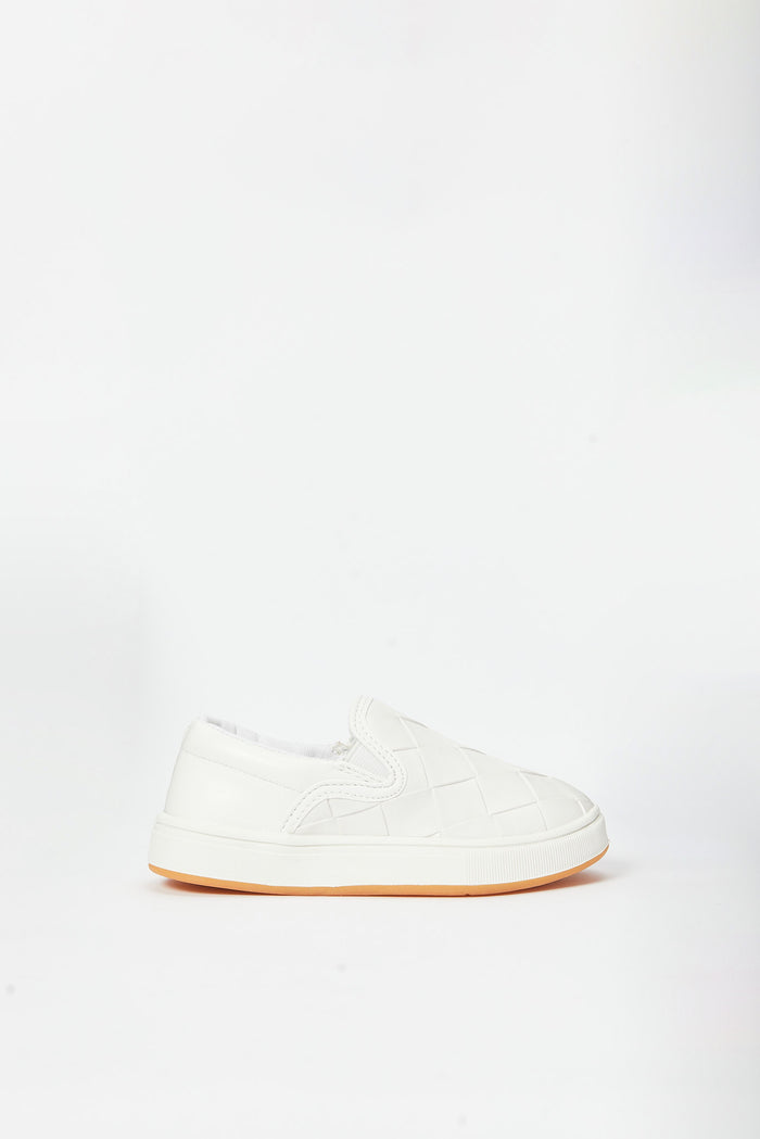 Redtag-White-Woven-Slip-Om-BOY-Sandals,-Category:Shoes,-Colour:White,-Deals:New-In,-Filter:Boys-Footwear-(3-to-5-Yrs),-H1:FOO,-H2:BOY,-H3:SHO,-H4:CAH,-New-In-BOY-FOO,-Non-Sale,-RMD,-S23B,-Season:S23B,-Section:Boys-(0-to-14Yrs)-Boys-3 to 5 Years