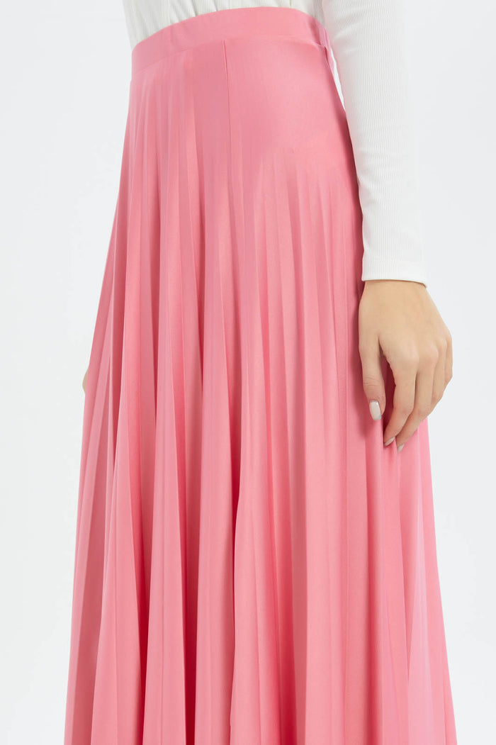 Redtag-Women-Pleated-Skirt-Category:Skirts,-Colour:Apricot,-Deals:New-In,-Dept:Ladieswear,-Filter:Women's-Clothing,-New-In-Women-APL,-Non-Sale,-S23B,-Section:Women,-Women-Skirts-Women's-