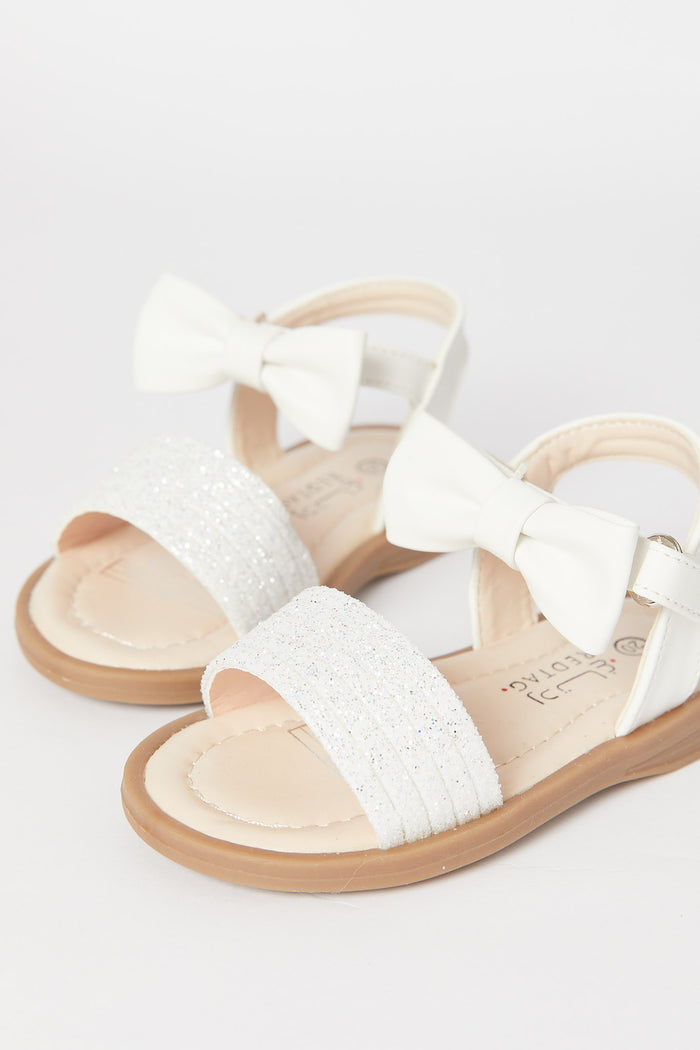 Redtag-White-Bow-Trimm-Sandal-Category:Shoes,-Colour:White,-Deals:2-FOR-90,-Deals:New-In,-Filter:Girls-Footwear-(1-to-3-Yrs),-H1:FOO,-H2:ING,-H3:SHO,-H4:CAH,-ING-Shoes,-N/A,-New-In-ING-FOO,-Non-Sale,-S23B,-Season:S23B,-Section:Girls-(0-to-14Yrs)-Infant-Girls-1 to 3 Years