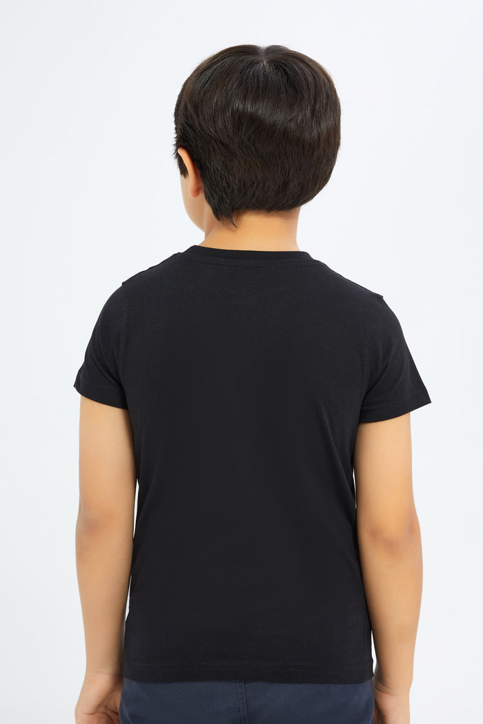 Redtag-Boys-Black-Batman-Pocket-T-Shirt-BOY-T-Shirts,-Category:T-Shirts,-CHA,-Colour:Black,-Deals:New-In,-Dept:Boys,-Filter:Boys-(2-to-8-Yrs),-H1:KWR,-H2:BOY,-H3:TSH,-H4:TSH,-New-In-BOY-APL,-Non-Sale,-S23C,-Season:S23C,-Section:Boys-(0-to-14Yrs)-Boys-2 to 8 Years