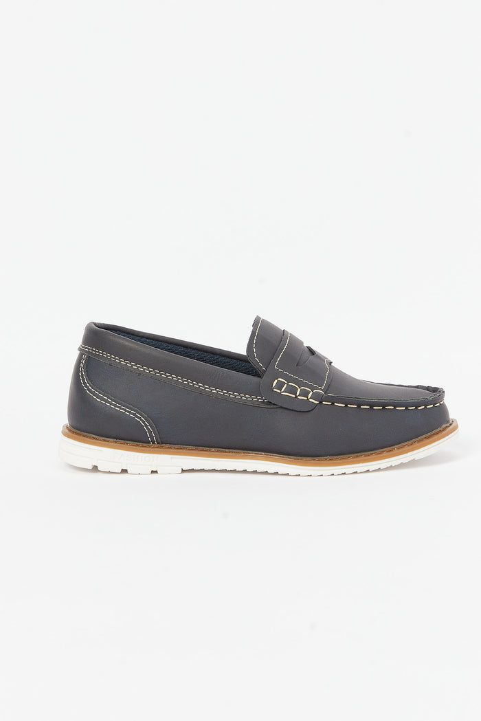 Redtag-Navy-Penny-Loafer-BSR-Shoes,-Category:Shoes,-Colour:Navy,-Deals:New-In,-Filter:Boys-Footwear-(5-to-14-Yrs),-H1:FOO,-H2:BSR,-H3:SHO,-H4:CAH,-New-In-BSR-FOO,-Non-Sale,-RMD,-S23B,-Season:S23B,-Section:Boys-(0-to-14Yrs)-Senior-Boys-5 to 14 Years