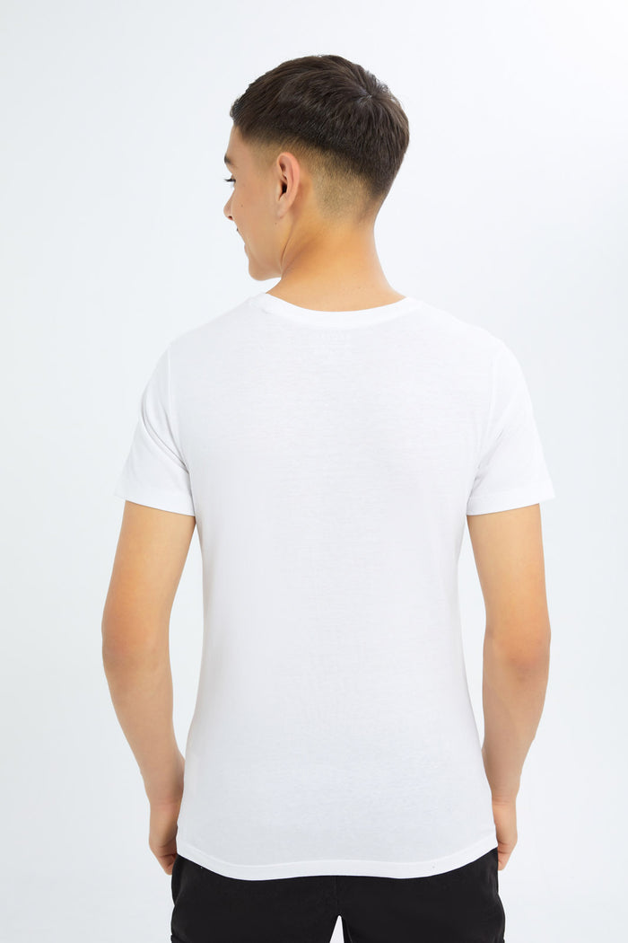 Redtag-Boys-White-Flying-Bird-Tee-BSR-T-Shirts,-Category:T-Shirts,-Colour:White,-Deals:New-In,-Dept:Boys,-Filter:Senior-Boys-(8-to-14-Yrs),-H1:KWR,-H2:BSR,-H3:TSH,-H4:TSH,-New-In-BSR-APL,-Non-Sale,-RMD,-S23C,-Season:S23C,-Section:Boys-(0-to-14Yrs)-Senior-Boys-9 to 14 Years