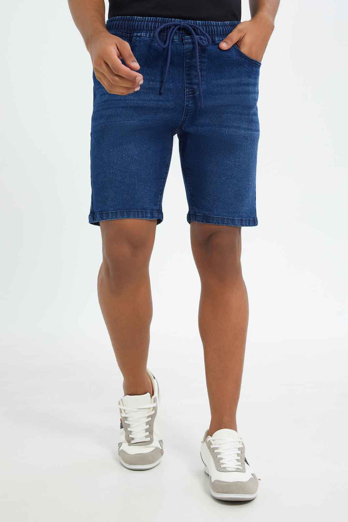 Redtag-Men-Mid-Wash-Pull-On-Shorts-Category:Shorts,-Colour:Indigo,-Deals:New-In,-Dept:Menswear,-Filter:Men's-Clothing,-Men-Shorts,-New-In-Men-APL,-Non-Sale,-S23C,-Section:Men-Men's-