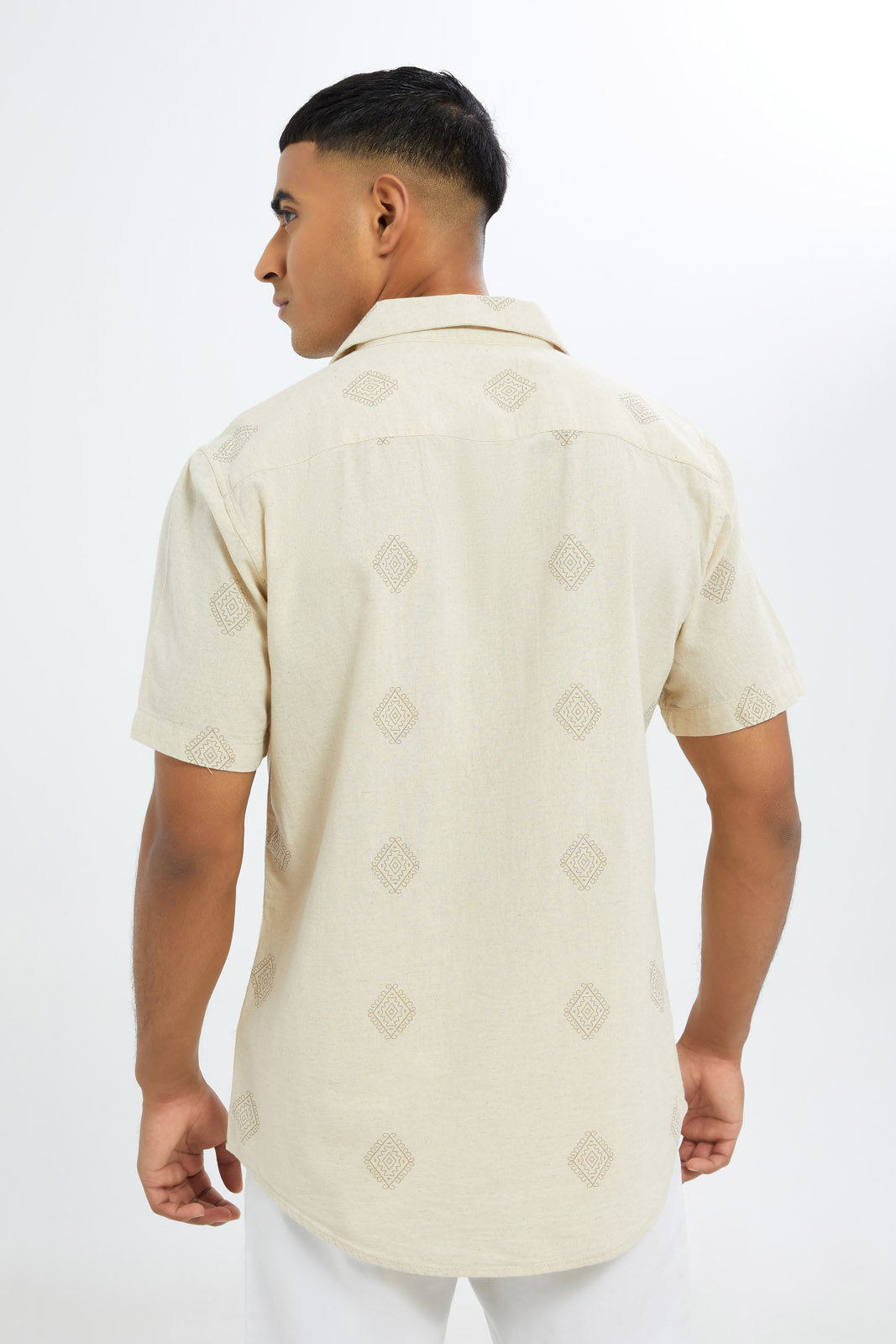 Beige Printed Shirt