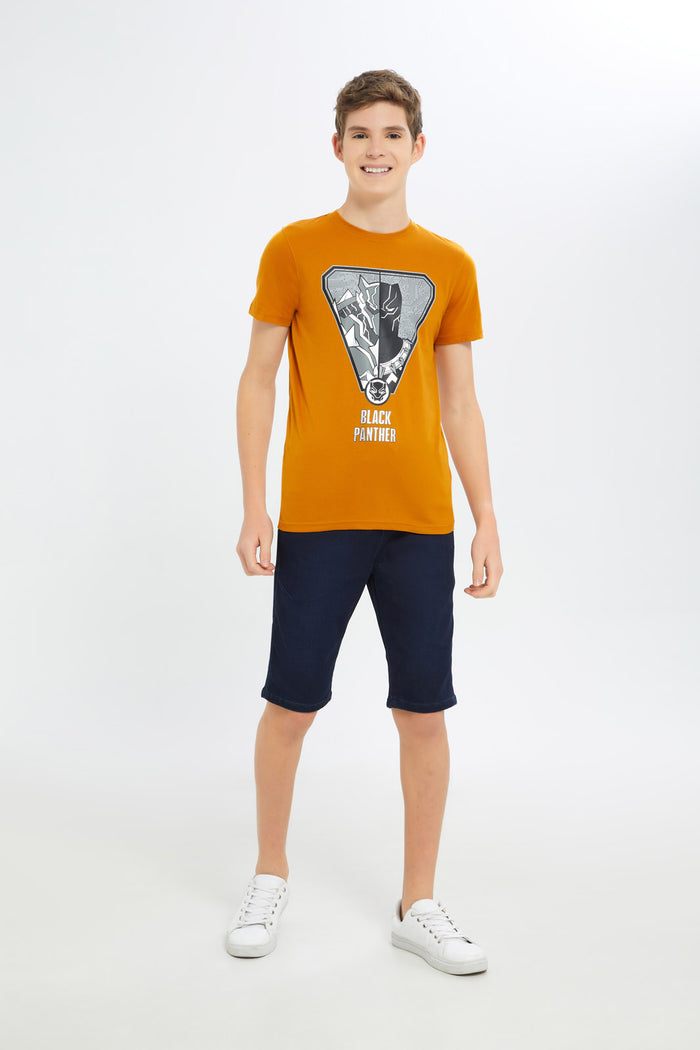 Redtag-Boys-Dk-Wash-Pull-On-Knit-Denim-Short-BSR-Shorts,-Category:Shorts,-Colour:Dark-Wash,-Deals:New-In,-Dept:Boys,-Filter:Senior-Boys-(8-to-14-Yrs),-H1:KWR,-H2:BSR,-H3:DNB,-H4:SRT,-New-In-BSR-APL,-Non-Sale,-S23C,-Season:S23C,-Section:Boys-(0-to-14Yrs),-VLM-Senior-Boys-9 to 14 Years