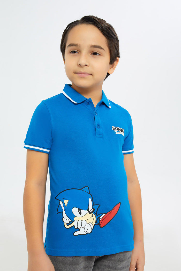 Redtag-Boys-Blue-Sonic-Polo-Shirt-BOY-Polo-T-Shirts,-Category:Polo-T-Shirts,-CHA,-Colour:Black,-Deals:New-In,-Dept:Boys,-Filter:Boys-(2-to-8-Yrs),-H1:KWR,-H2:BOY,-H3:TSH,-H4:POS,-New-In-BOY-APL,-Non-Sale,-S23C,-Season:S23C,-Section:Boys-(0-to-14Yrs),-TBL-Boys-2 to 8 Years