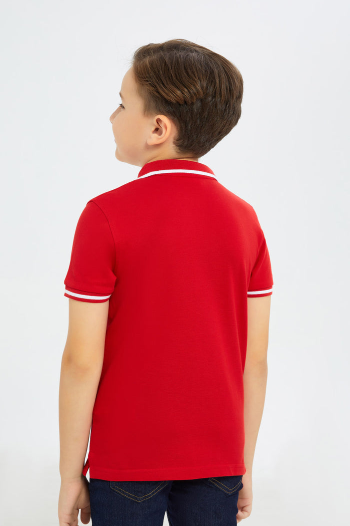 Redtag-Boys-Red-Spiderman-Polo-Shirt-BOY-Polo-T-Shirts,-Category:Polo-T-Shirts,-CHA,-Colour:Yellow,-Deals:New-In,-Dept:Boys,-Filter:Boys-(2-to-8-Yrs),-H1:KWR,-H2:BOY,-H3:TSH,-H4:POS,-New-In-BOY-APL,-Non-Sale,-S23C,-Season:S23C,-Section:Boys-(0-to-14Yrs),-TBL-Boys-2 to 8 Years