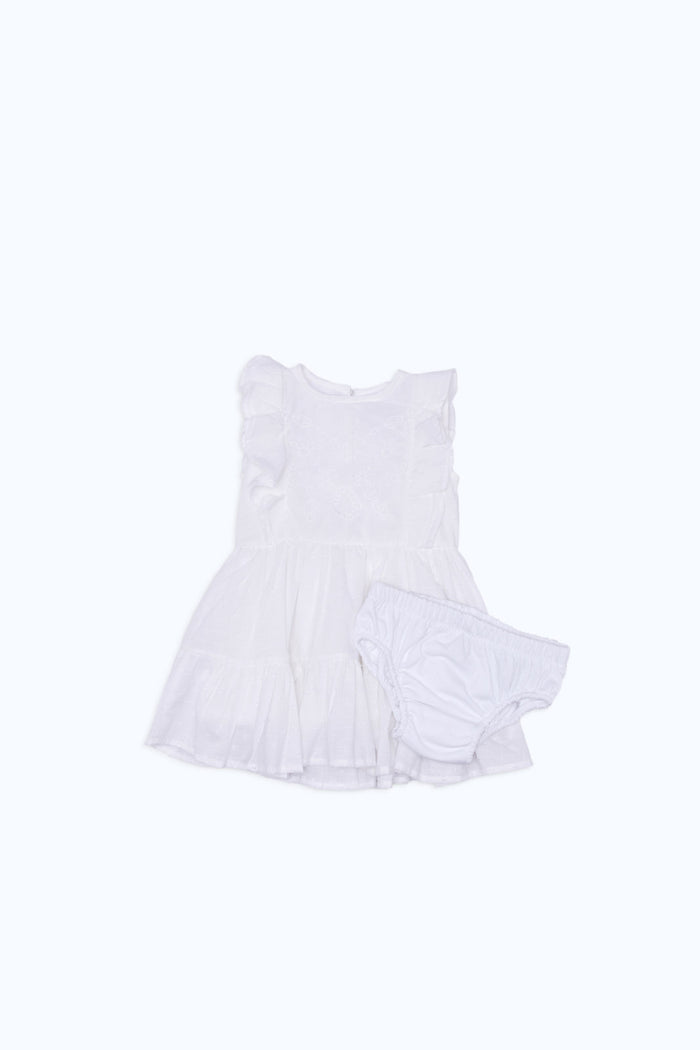 Redtag-Boys-White-Anglaise-Embroidery-Dress-Category:Dresses,-Colour:White,-Deals:New-In,-Event:,-Filter:Baby-(0-to-12-Mths),-H1:KWR,-H2:NBF,-H3:DRS,-H4:CAD,-NBB-Dresses,-New-In-NBB-APL,-Non-Sale,-Promo:,-RMD,-S23C,-Season:S23C,-Section:Boys-(0-to-14Yrs)-Baby-0 to 12 Months