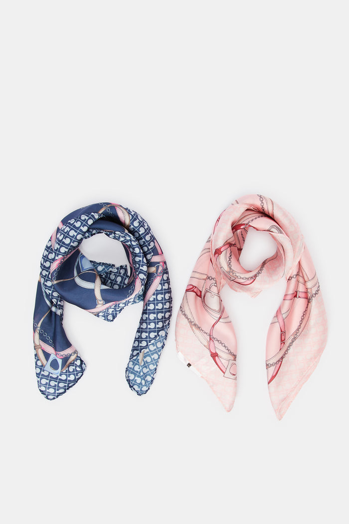 Redtag-Multi-Colour-Set-Of-2-Scarf-Category:Scarves,-Colour:Assorted,-Filter:Women's-Accessories,-H1:ACC,-H2:LAD,-H3:LAA,-H4:LAA-LADIES-ACCESSORIES,-New-In,-New-In-Women-ACC,-Non-Sale,-ProductType:Neckerchiefs,-S23C,-Season:S23C,-Section:Women,-Women-Scarves-Women-