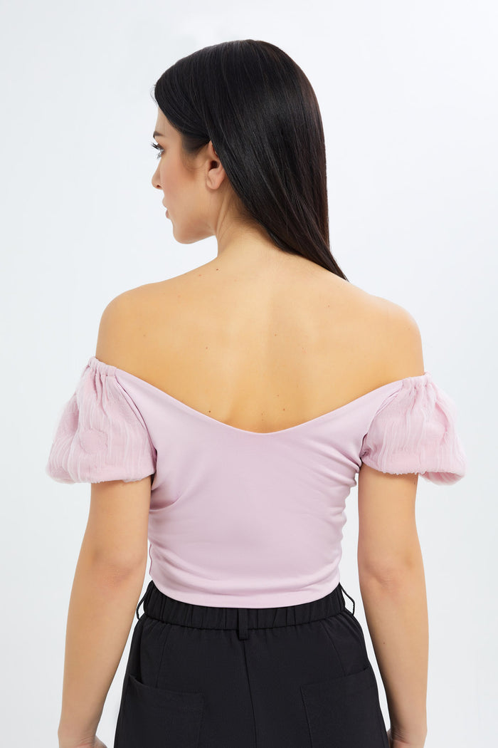 Redtag-Women-Short-Sleeve-With-Front-Gather-Top-Category:Tops,-Colour:Lilac,-Deals:New-In,-Filter:Women's-Clothing,-H1:LWR,-H2:LEC,-H3:JYT,-H4:FJT,-LEC,-LEC-Tops,-New-In-LEC-APL,-Non-Sale,-S23C,-Season:S23C,-Section:Women-Women's-