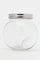 Redtag-Glass-Storage-Jar-(Medium)-Category:Canisters-And-Jars,-Colour:White,-Deals:New-In,-Filter:Home-Dining,-H1:HMW,-H2:DIN,-H3:STO,-H4:STG,-HMW-DIN-Storage,-New-In-HMW-DIN,-Non-Sale,-S23C,-Season:S23C,-Section:Homewares,-Style:CANISTER-SET-Home-Dining-