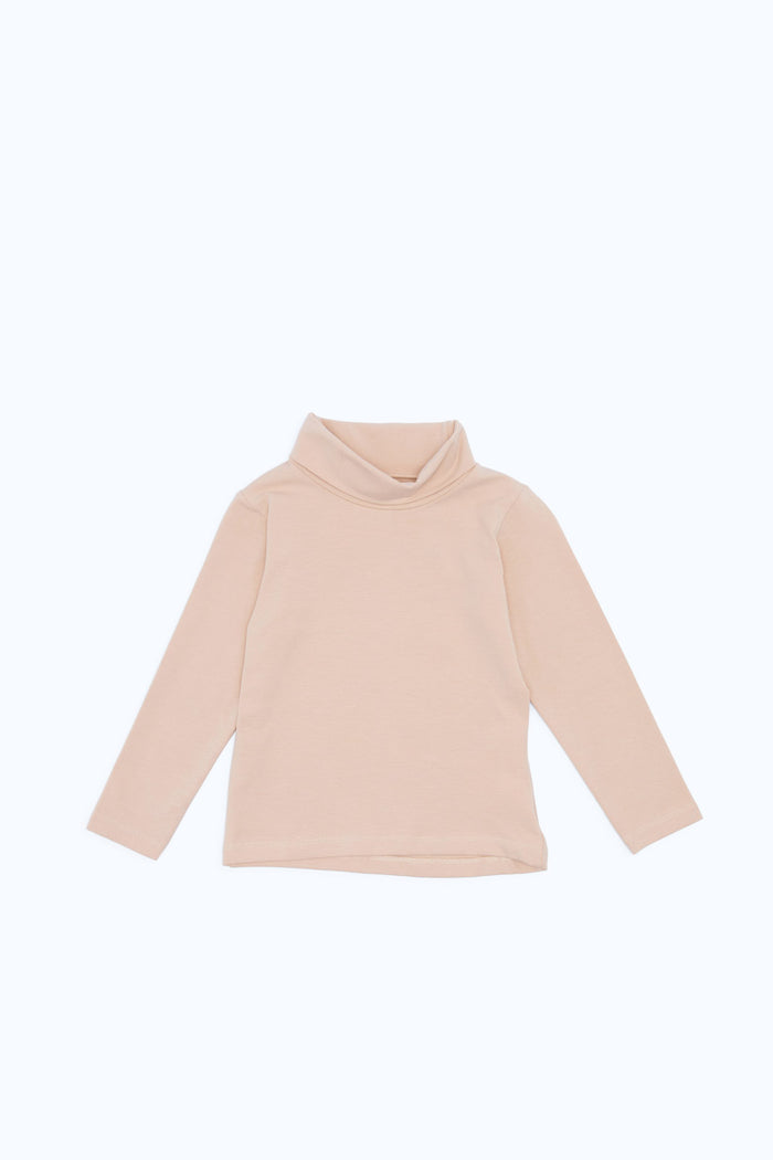 Redtag-Boys-Stone-Turtle-Neck-Ls-Solid-Tshirt-Category:T-Shirts,-Colour:Beige,-Deals:New-In,-Filter:Infant-Boys-(3-to-24-Mths),-H1:KWR,-H2:INB,-H3:TSH,-H4:TSH,-INB-T-Shirts,-New-In-INB-APL,-Non-Sale,-S23C,-Season:S23C,-Section:Boys-(0-to-14Yrs)-Infant-Boys-3 to 24 Months