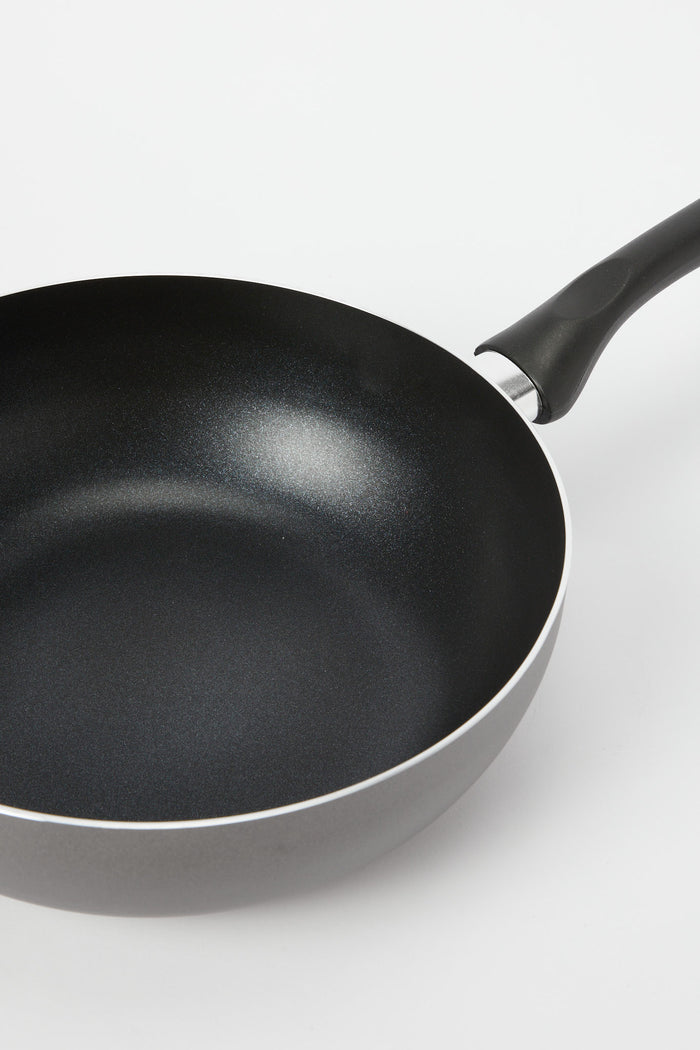Redtag-Black-Aluminum-Non-Stick-Wok-Pan-(26Cm)-365,-Category:Pans,-Colour:Black,-Deals:New-In,-Filter:Home-Dining,-H1:HMW,-H2:DIN,-H3:COO,-H4:PAP,-HMW-DIN-Cookware,-New-In-HMW-DIN,-Non-Sale,-Season:365,-Section:Homewares,-Style:NON-STICK-Home-Dining-